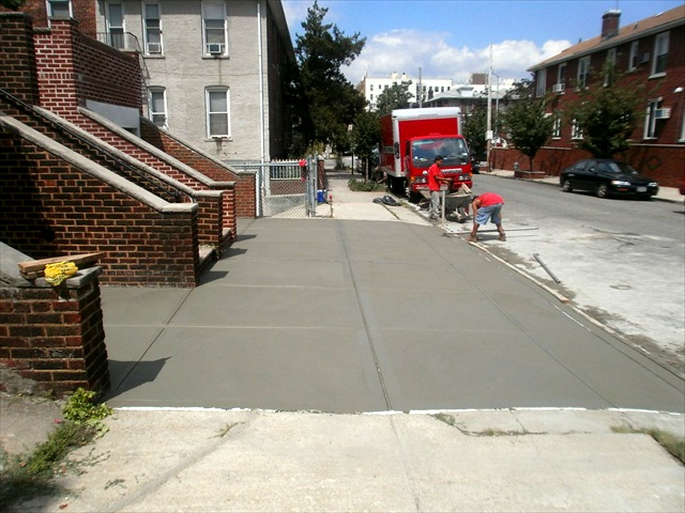 A walkway and kerb replaced outside a home